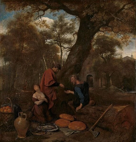 Erysichthon selling his daughter, 1650-1660. Creator: Jan Steen