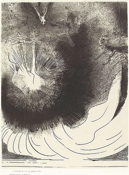 Et il tombe du ciel une grande etoile ardente (And there fell a great star from heaven... 1899. Creator: Odilon Redon)