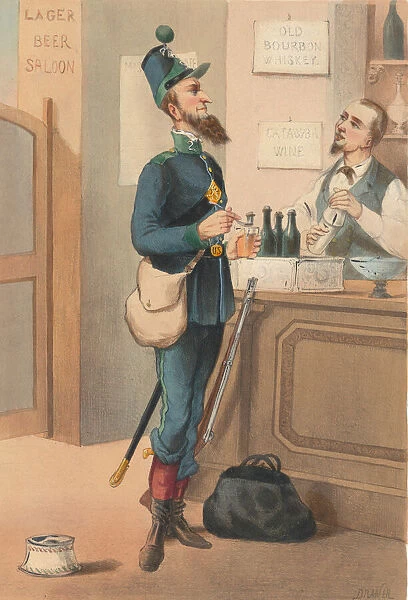 Etast-Unis d Amerique - Chasseurs aPied, 1865. Creator: Draner