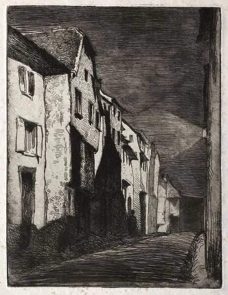 Twelve Etchings from Nature: Street in Saverne, 1858. Creator: James McNeill Whistler (American