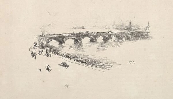 Evening, Little Waterloo Bridge, 1896. Creator: James McNeill Whistler (American, 1834-1903)