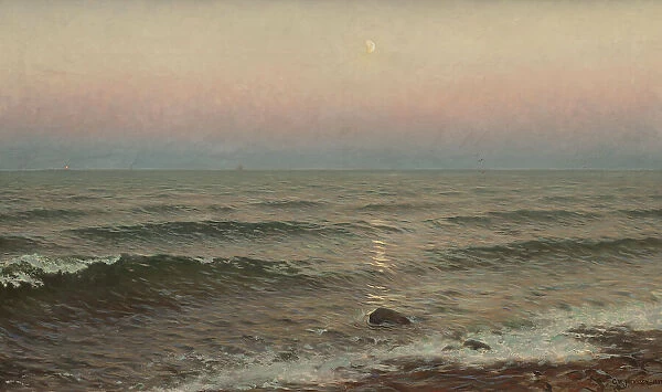 Evening by the Shore. Motif from Oxelösund, 1897. Creator: Carl Wilhelm Jaensson