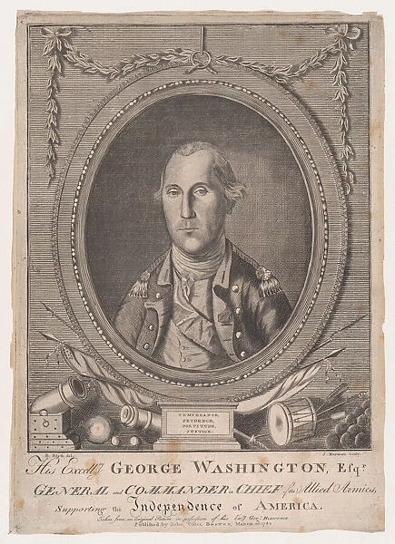 His Excellency George Washington, Esq-r. March 26, 1782. Creator: John Norman