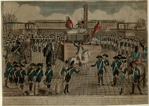 The Execution of Marie Antoinette on the Place de la Revolution on October 16, 1793, c
