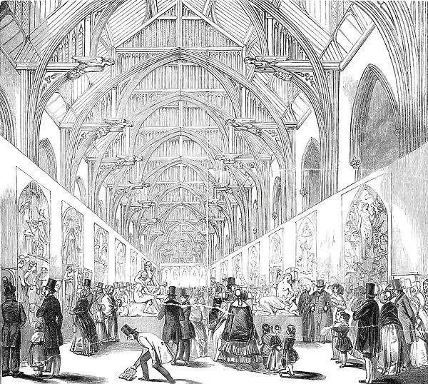 The Exhibition of Cartoons in Westminster Hall, 1845. Creator: Unknown