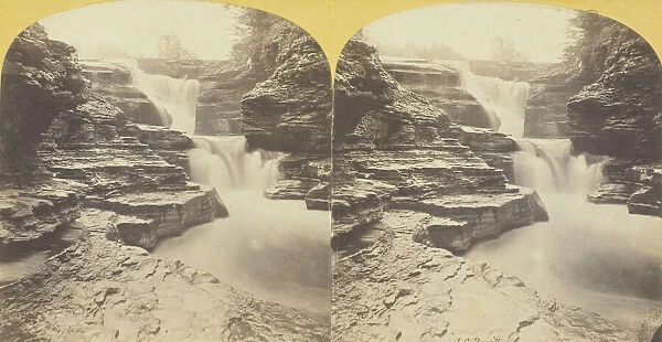 Fall Creek Ithaca Cascades above Irish Hammer Fall, 1860  /  65. Creator: J. C. Burritt