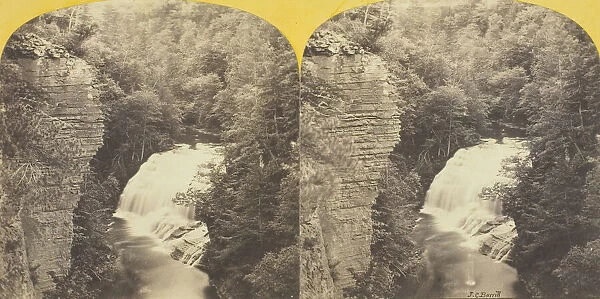 Fall Creek, Ithaca, N. Y. 2d, or Forest Fall, 60 feet high, from north bank, 1860  /  65