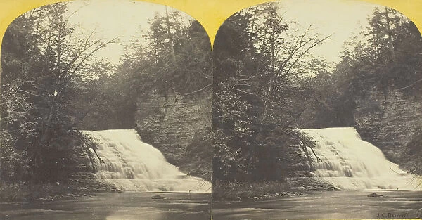 Fall Creek, Ithaca, N. Y. 4th, or Rocky Fall, 60 feet high, 1860  /  65. Creator: J. C