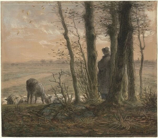Falling Leaves, c. 1866. Creator: Jean Francois Millet