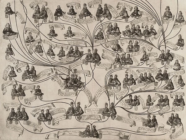 Family Tree of the House of Habsburg, 1629. Creator: Aegidius Sadeler II