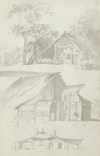 Farm buildings, c.1780-c.1800. Creator: Bernhard Heinrich Thier