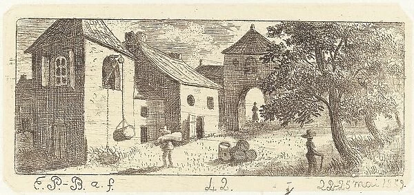 The Farmyard, 1859. Creator: Emmanuel Phélippes-Beaulieu