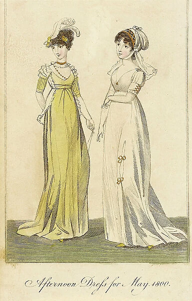 Fashion Plate (Afternoon Dress for May, 1800), 1800. Creator: Unknown