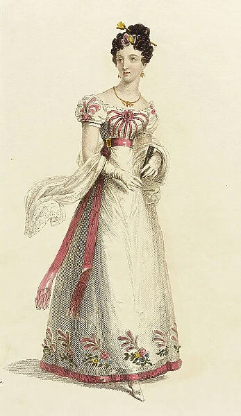 Fashion Plate (Ball Dress), 1825. Creator: Rudolph Ackermann