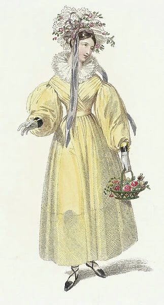 Fashion Plate (English Morning Dress), 1829. Creator: Rudolph Ackermann