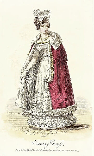Fashion Plate (Evening Dress), 1825. Creator: Unknown
