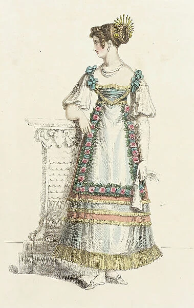 Fashion Plate (Fancy Ball Dress), 1820. Creator: Rudolph Ackermann