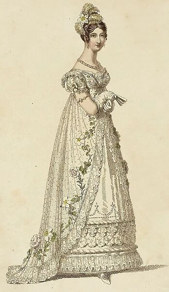 Fashion Plate (Full Dress), 1817. Creator: Rudolph Ackermann