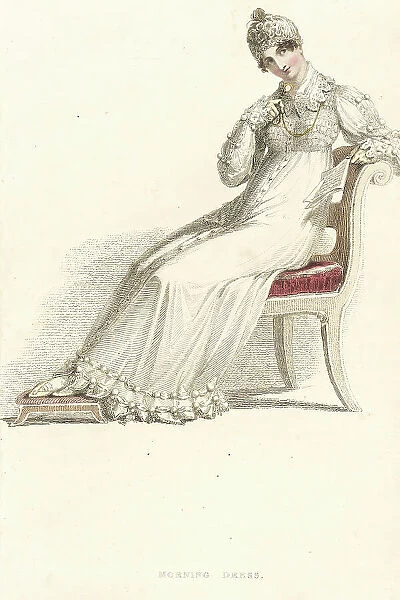 Fashion Plate (Morning Dress), 1814. Creator: Rudolph Ackermann