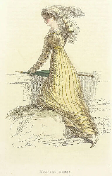 Fashion Plate (Morning Dress), 1824. Creator: Rudolph Ackermann