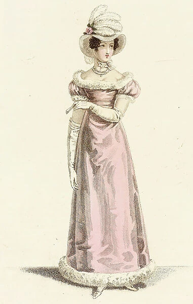 Fashion Plate (Parisian Opera Costume), 1819. Creator: John Bell