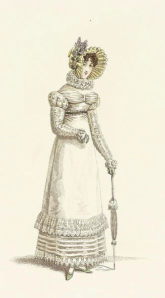 Fashion Plate (Parisian Walking Dress), 1819. Creator: John Bell