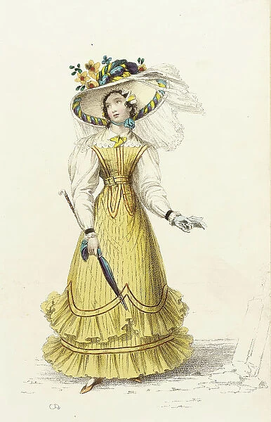 Fashion Plate (Sea-Side Costume), 1827. Creator: Rudolph Ackermann
