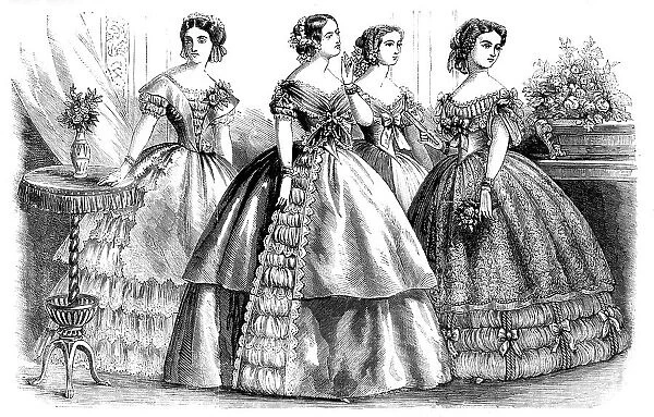 Fashions for April, 1857. Creator: Unknown