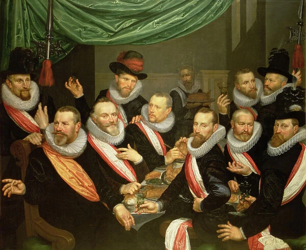 Feast of officers and subordinates of the Civil Guard of Saint George, 1618 Oil
