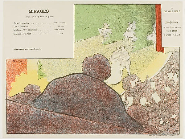Fifth Performance: Mirages, for Le Theatre Libre, 1892–93. Creator: Henri-Gabriel Ibels