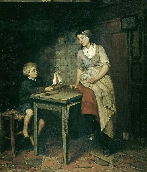 The Fisherman's Children, 1868. Creator: Bernardus Johannes Blommers
