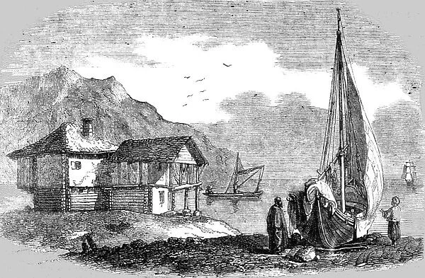 Fishermans Huts at Tchatal-Skelsy, 1854. Creator: Unknown