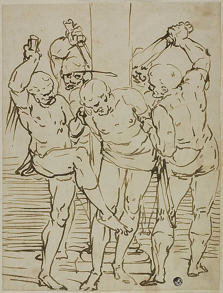 Flagellation of Christ, 1570 / 90. Creator: School of Luca Cambiaso Italian, 1527-1586
