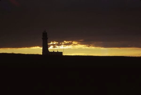 Flamborough Head, Lighthouse at Evening, 20th century. Artist: CM Dixon