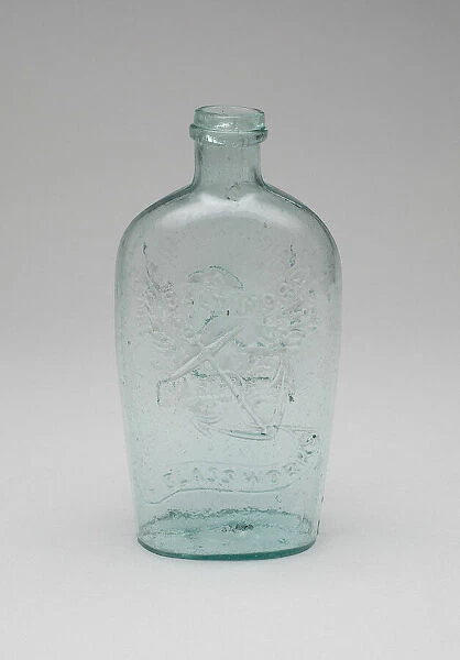 Flask, c. 1850. Creator: Baltimore Glass Works