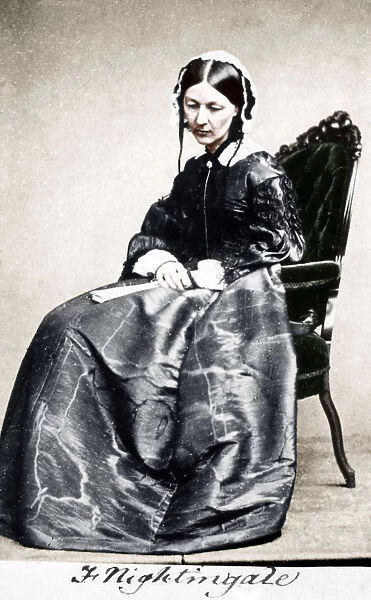 Florence Nightingale, English nurse and hospital reformer, 1854