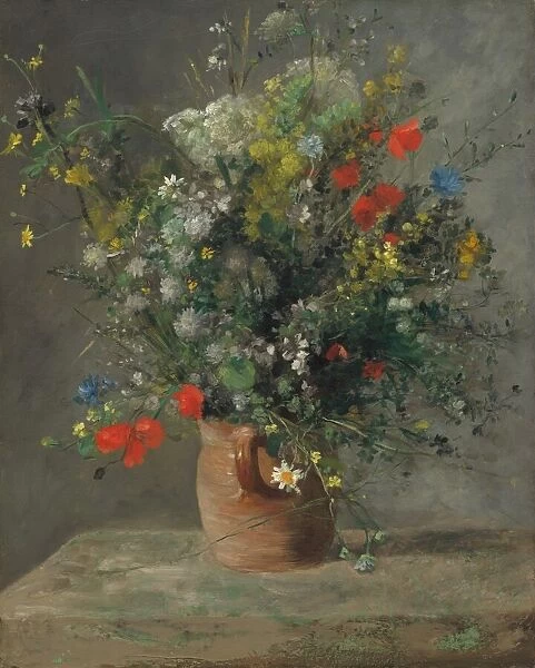 Flowers in a Vase, c. 1866. Creator: Pierre-Auguste Renoir