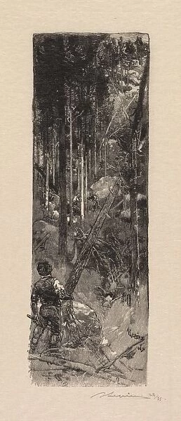Fontainebleau Forest: Cutting of Pines (La Foret de Fontainebleau: Abatage des pins), 1890