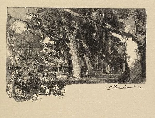 Fontainebleau Forest: Noon under the Trees (La Foret de Fontainebleau: Midi sous bois), 1890