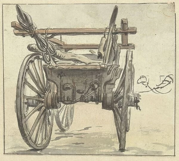 Back of a four-wheeled cart, 1770-1825. Creator: Simon Andreas Krausz