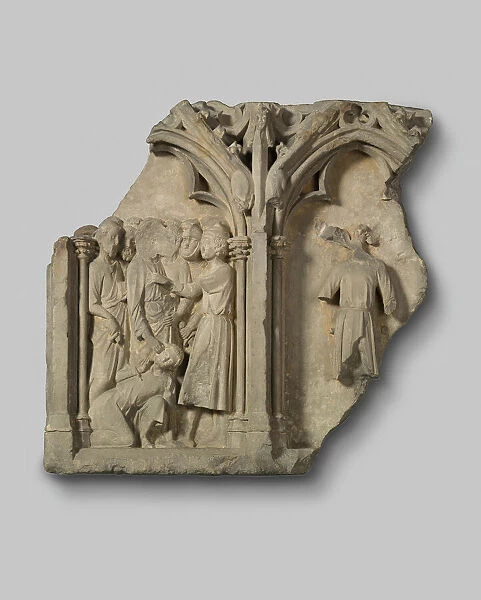 Fragment of an Altarpiece with the Betrayal of Christ and the Suicide of Judas, 1300  /  1325