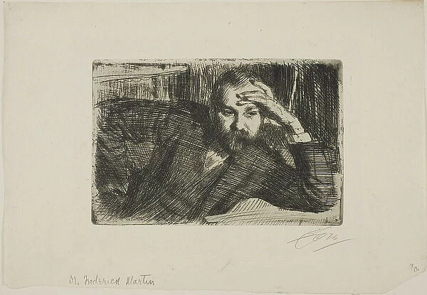 Fredrik Martin, 1907. Creator: Anders Leonard Zorn