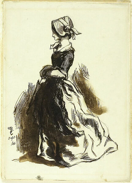 Full-length Portrait of a Woman, 1846. Creator: Dante Gabriel Rossetti