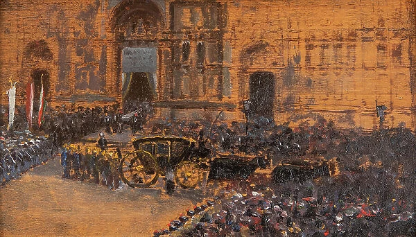 The funeral of Francesco Rizzoli, 1880. Creator: Sezanne, Augusto (1856-1935)
