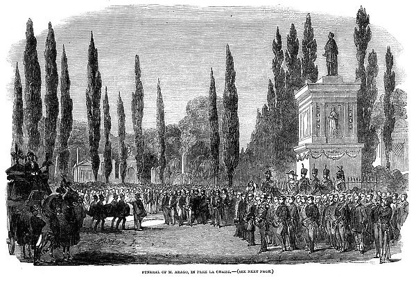 Funeral of Francois Arago, French astronomer, physicist and politician, Paris, 5 October 1853