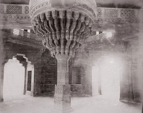 Futtehpore Sikri, Diwan-i-Khas, Late 1860s. Creator: Samuel Bourne