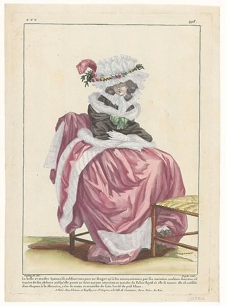 Gallery of French Fashions and Costumes, 1785, ccc.298: The beautiful and tender Lyonnais... 1782. Creator: Dupin