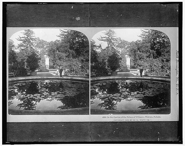 In the Garden of the Palace of Villanov, Warsaw, Poland, between 1910 and 1920. Creator: Harris & Ewing. In the Garden of the Palace of Villanov, Warsaw, Poland, between 1910 and 1920. Creator: Harris & Ewing
