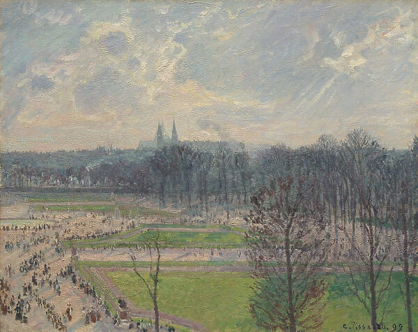 The Garden of the Tuileries on a Winter Afternoon, 1899. Creator: Camille Pissarro