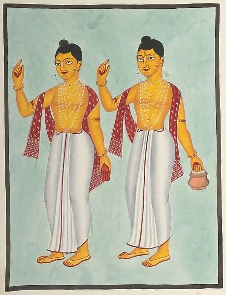 Gaur and Nitai, 1800s. Creator: Unknown